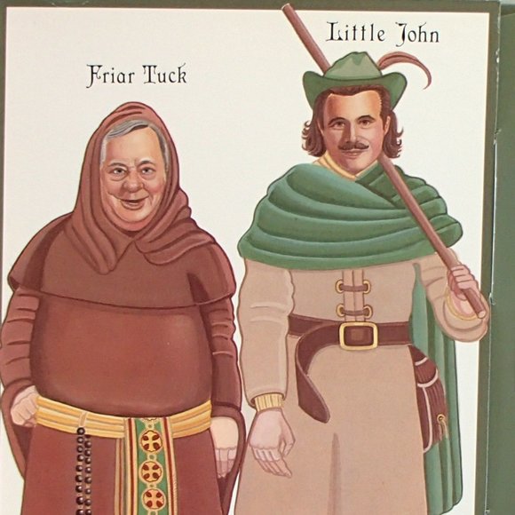 Robin Hood Maid Marian 12" Paper Doll Book Peck Aubry Collection 1994 USA Uncut - Picture 7 of 13